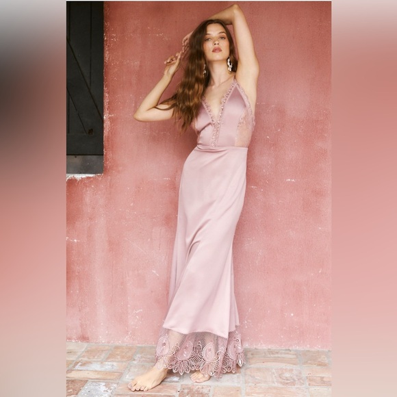 Free People Flutter Maxi Dress/Pink Gown - Picture 1 of 6